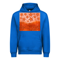 Cobalt orange glitter star Urban Hoodie - JahusDesignShop