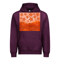 Mauve Wine orange glitter star Urban Hoodie - JahusDesignShop