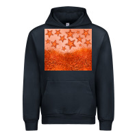 Navy orange glitter star Urban Hoodie - JahusDesignShop