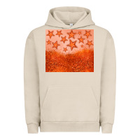 Pigment French Oak orange glitter star Urban Hoodie - JahusDesignShop