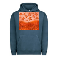 Pigment Midnight Navy orange glitter star Urban Hoodie - JahusDesignShop