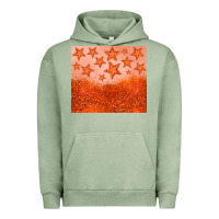 Pigment Oil Green orange glitter star Urban Hoodie - JahusDesignShop