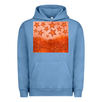 Pigment Pebble Blue orange glitter star Urban Hoodie - JahusDesignShop