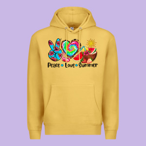 Peace Love  Summer Premium Hoodie Designed By Adodesignshop