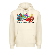 Sandshell peace love  summer Premium Hoodie - AdoDesignShop