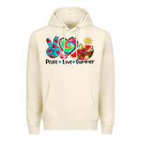 Tofu peace love  summer Premium Hoodie - AdoDesignShop