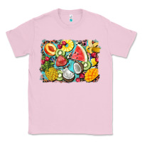 Bubblegum Pink summer fruits background Classic Tee - BarkalooDesign