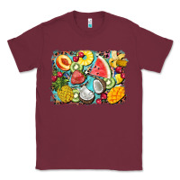Burgundy summer fruits background Classic Tee - BarkalooDesign