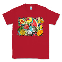 Red summer fruits background Classic Tee - BarkalooDesign