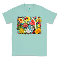 Seafoam summer fruits background Classic Tee - BarkalooDesign