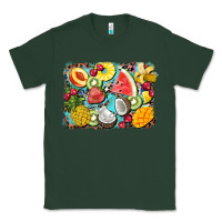 Sports Green summer fruits background Classic Tee - BarkalooDesign