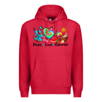 Cardinal peace love  summer Premium Hoodie - AdoDesignShop