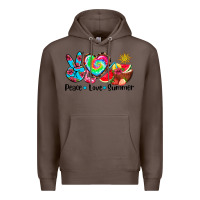 Coffee peace love  summer Premium Hoodie - AdoDesignShop