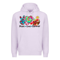 Lilac peace love  summer Premium Hoodie - AdoDesignShop