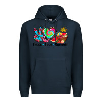 Navy peace love  summer Premium Hoodie - AdoDesignShop