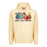 Pina Colada peace love  summer Premium Hoodie - AdoDesignShop