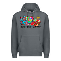 Rock peace love  summer Premium Hoodie - AdoDesignShop