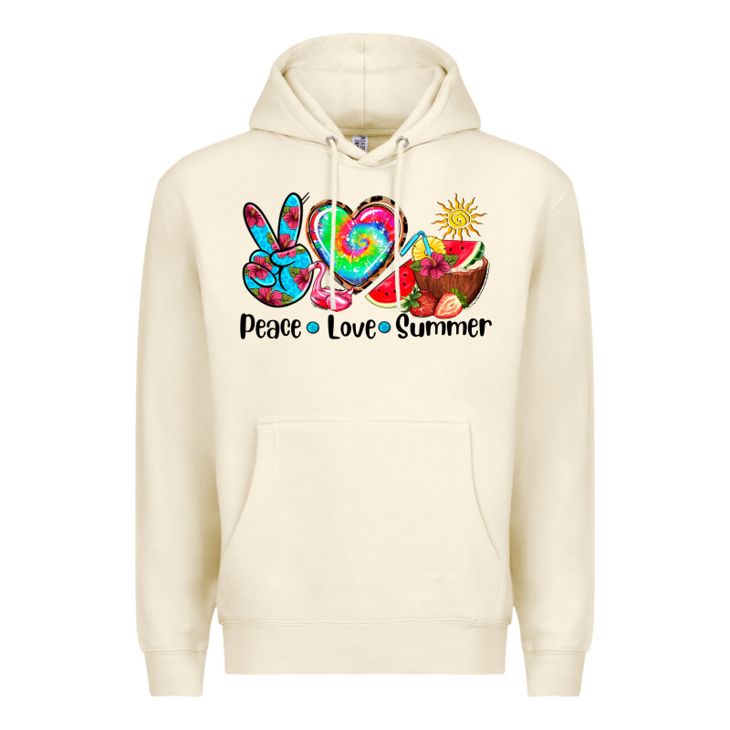 Peace Love  Summer Premium Hoodie by AdoDesignShop | Teevron
