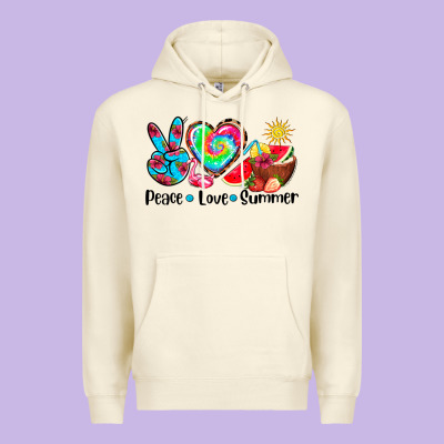 Peace Love  Summer Premium Hoodie Designed By Adodesignshop