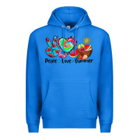 True Royal peace love  summer Premium Hoodie - AdoDesignShop
