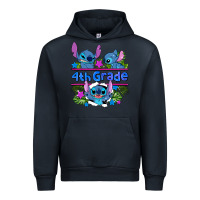 Navy preview flower stitch 4 th grade Urban Hoodie - AdoDesignShop