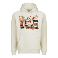 Oatmeal Heather black every month melanin coffee cups Premium Hoodie - JahusDesignShop