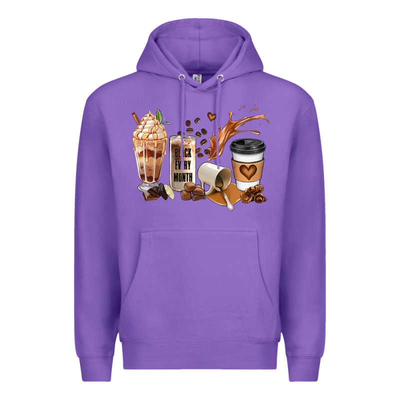 Black Every Month Melanin Coffee Cups Premium Hoodie by JahusDesignShop | Teevron