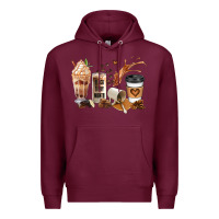 Burgundy black every month melanin coffee cups Premium Hoodie - JahusDesignShop
