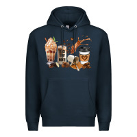 Navy black every month melanin coffee cups Premium Hoodie - JahusDesignShop