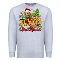 Heather Grey merry texas christmas Premium Sweatshirt - Zillion Design Studio