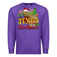 Purple merry texas christmas Premium Sweatshirt - Zillion Design Studio