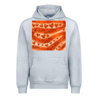 Heather Grey orange glitter heart Urban Hoodie - JahusDesignShop