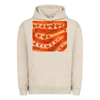 Pigment French Oak orange glitter heart Urban Hoodie - JahusDesignShop