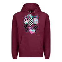 Burgundy retro dance Premium Hoodie - JahusDesignShop