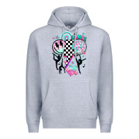 Heather Grey retro dance Premium Hoodie - JahusDesignShop