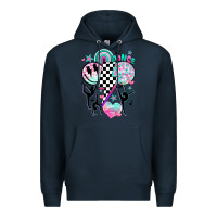 Navy retro dance Premium Hoodie - JahusDesignShop