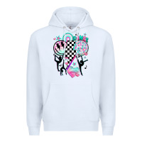 White retro dance Premium Hoodie - JahusDesignShop