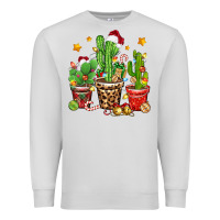 Dove Grey Christmas cactus Premium Sweatshirt - Zillion Design Studio