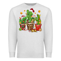 Oatmeal Heather Christmas cactus Premium Sweatshirt - Zillion Design Studio