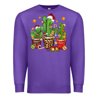 Purple Christmas cactus Premium Sweatshirt - Zillion Design Studio