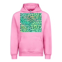 Fuchsia Pink green leopard glitter Urban Hoodie - JahusDesignShop