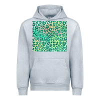 Heather Grey green leopard glitter Urban Hoodie - JahusDesignShop