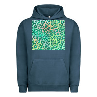 Pigment Midnight Navy green leopard glitter Urban Hoodie - JahusDesignShop