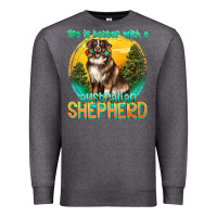 Charcoal Heather life is better with a australian shepherd Premium Sweatshirt - texasbilliewilder