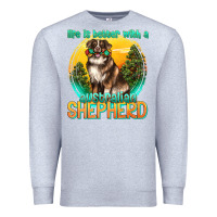Heather Grey life is better with a australian shepherd Premium Sweatshirt - texasbilliewilder