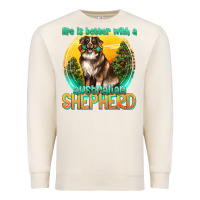 Sandshell life is better with a australian shepherd Premium Sweatshirt - texasbilliewilder