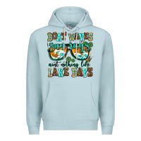 Blue Mist boat waves sun rays aint nothing like lake days Premium Hoodie - AdoDesignShop