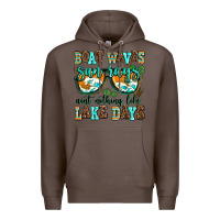 Coffee boat waves sun rays aint nothing like lake days Premium Hoodie - AdoDesignShop
