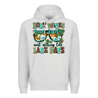 Dove Grey boat waves sun rays aint nothing like lake days Premium Hoodie - AdoDesignShop
