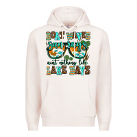 Pale Pink boat waves sun rays aint nothing like lake days Premium Hoodie - AdoDesignShop